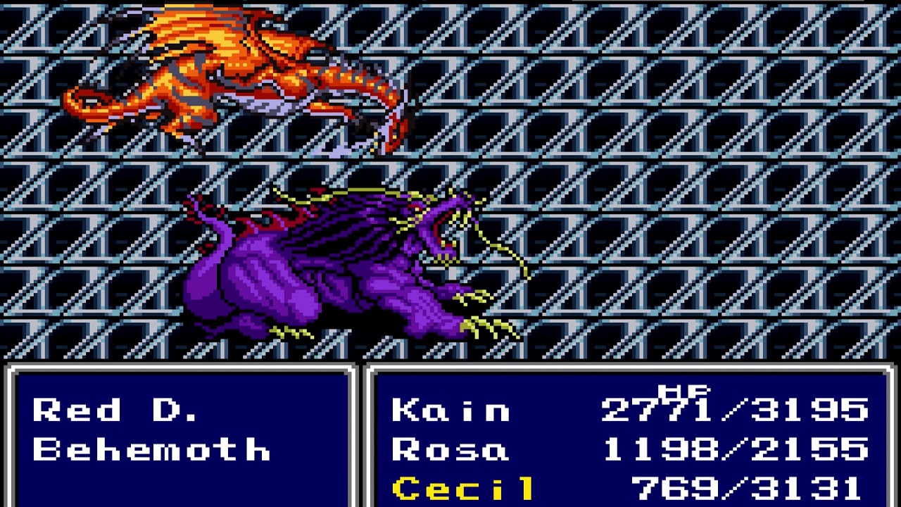 Final Fantasy IV Boss # 73: Red Dragon and Behemoth