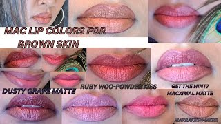 MAC Lip Colors for Brown Skin
