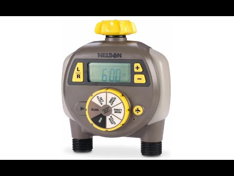 Nelson 56612 Dual Outlet Electric Water Timer with Large LCD Display