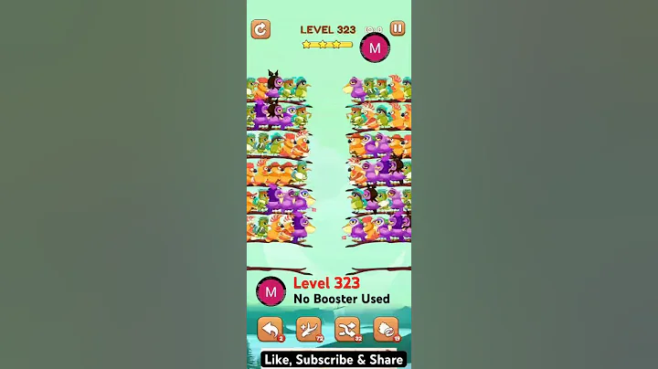 #bird #sort 2 #color #puzzle #level 323 #birdsort #colour #gaming #viral #trending #shorts #solution