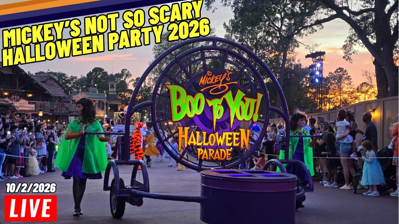 🔴Live 2026 Mickey's Not So Scary Halloween Party at the Magic Kingdom Walt Disney World 10/2/2026