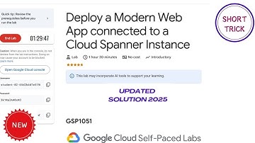 Deploy a Modern Web App connected to a Cloud Spanner Instance || 2025 || GSP1051 #qwiklabsarcade2025