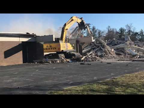 Demolition of the old Edneyville Elementary School building