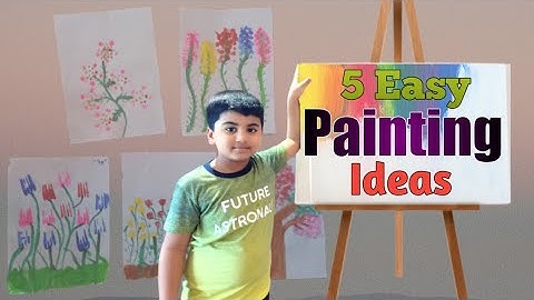 5 Easy Painting Ideas for kids ||step by step|| Amazing painting hacks using Everyday objects