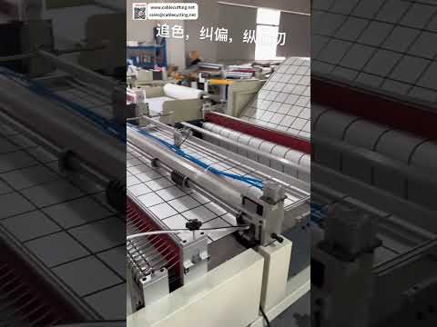PET Film Color Tracking Slitting Transverse Cutter Auto Web Guiding 1200mm Roll Setup System