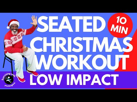 10 Minute Seated Jingle Bells Christmas Holiday Chair Workout | Low Impact | Senior Friendly