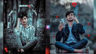 PicsArt broken heart photo editing | Sad photo editing tutorial | PicsArt Editing screenshot 4