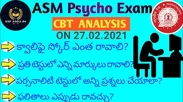 analysis of online ASM psycho examOn 27.02.2021 @Railwayadda24