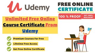 Unlimited Free Online Course Certificate From Udemy | Get Udemy Paid Courses For Free | #Udemy