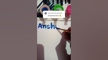 poster colour mixed name#Anshuman#shortfeed #youtubeshorts #viral #trending #handwriting #easy #art