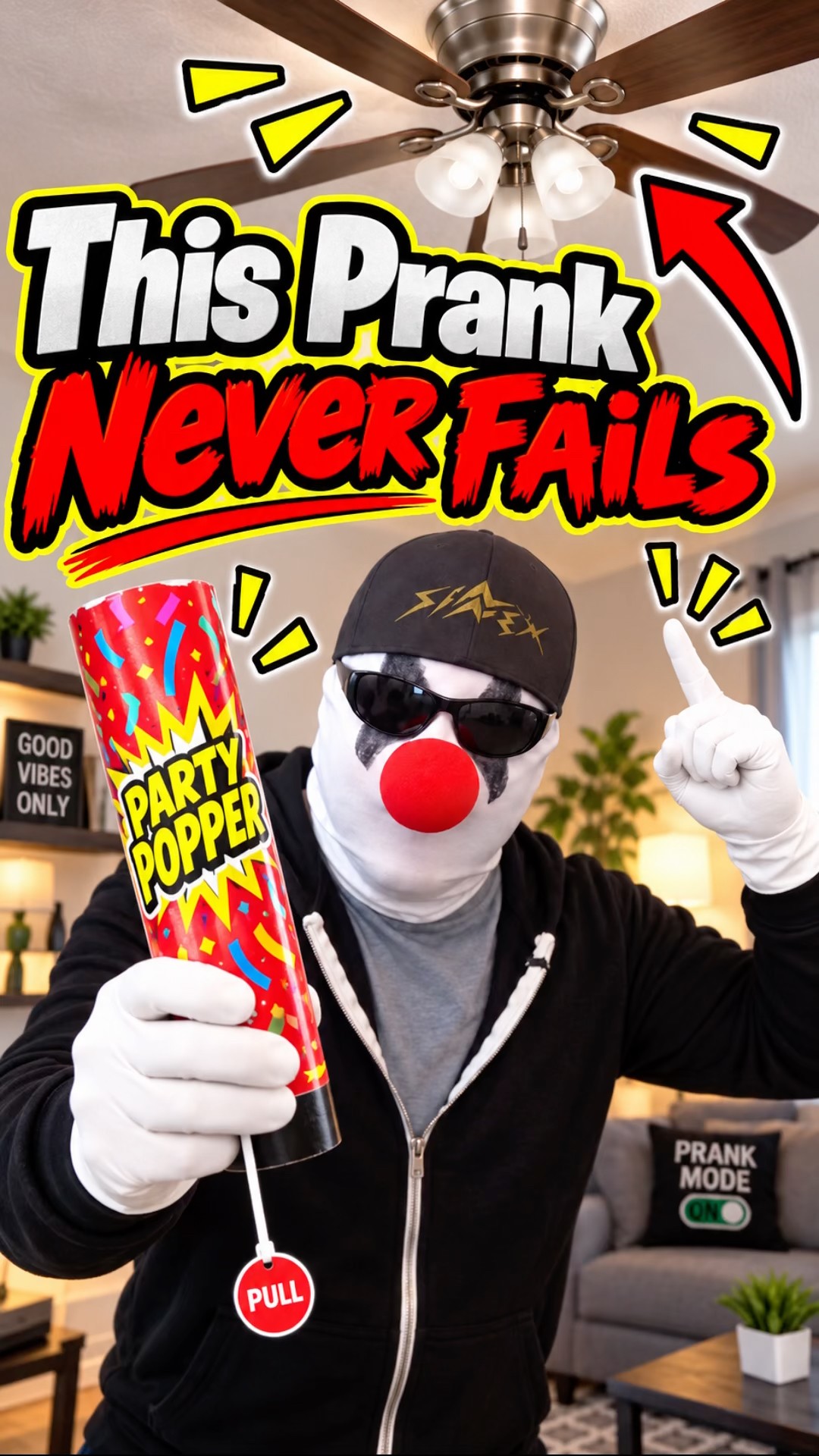 This prank never fails, you just need a party popper #funny #prank