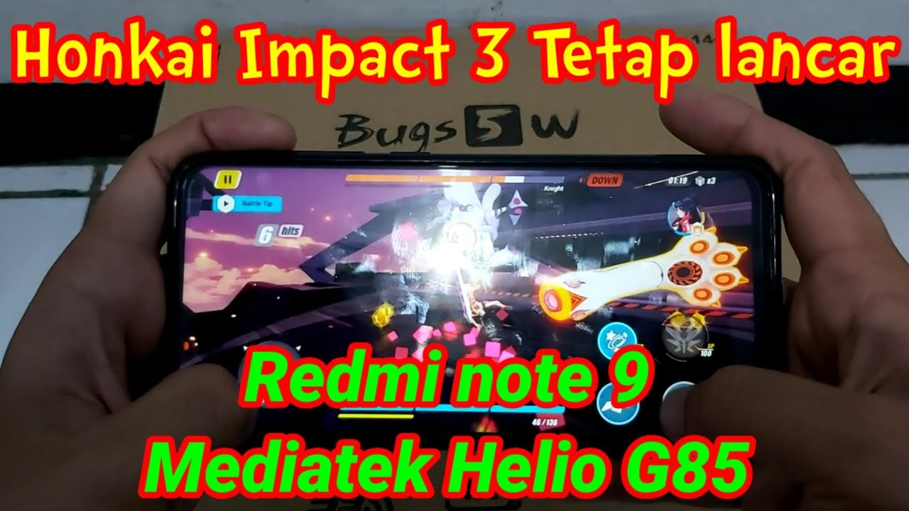 Gaming test Redmi Note 9 MIUI 12 Honkai Impact 3