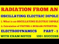 RADIATION FROM AN OSCILLATING ELECTRIC DIPOLE || PART - 1 || ELECTRODYNAMICS || WITH EXAM NOTES ||