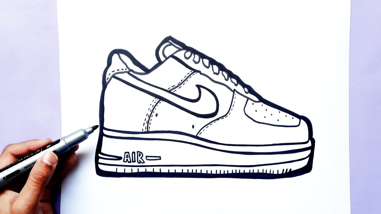 How to draw Nike Shoes | NIKE Drawing - YouTube