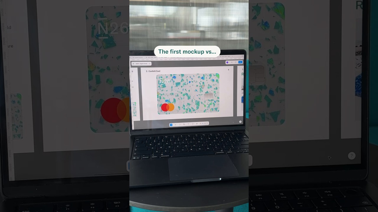 The first design vs. the final result...