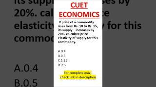 CUET Economics | PRICE ELASTICITY | Microeconomics | CUET Economics | CUET 2026 #cueteconomics