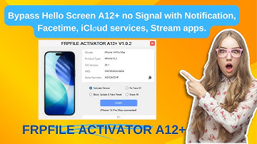 Bypass Hello Screen A12+ no Signal with Notification, Facetime, iCl𝘰ud services, Stream apps.