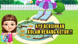 Challenge Bersih-Bersih: Kolam Renang & Kamar Mandi di Sweet Baby Girl Cleanup 5! 🧽 screenshot 4