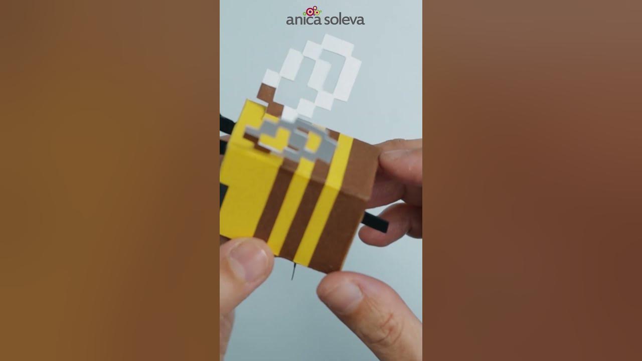 DIY Minecraft Bee From Scratch, Minecraft Papercraft Bee