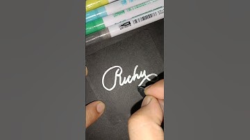 Name Request | Richu #shorts #calligraphy #cursive #cursivewriting #penmanship #shortsfeed