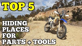 Best Places To Hide Motorbike Parts And Tools On Your Dirt/Adventure Bike!