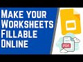 Make your PDFs and Worksheets Editable Online - Using Google Slides