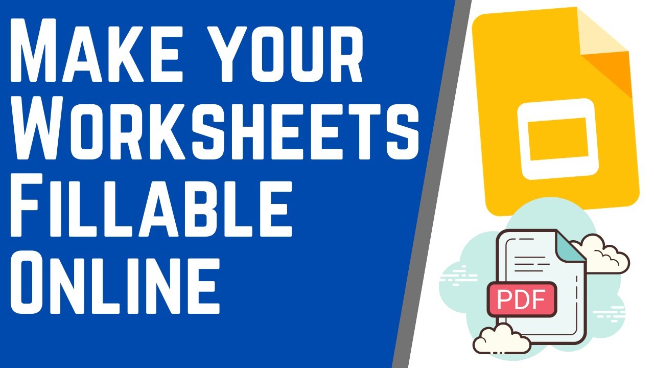 make your pdfs and worksheets editable online using google slides youtube