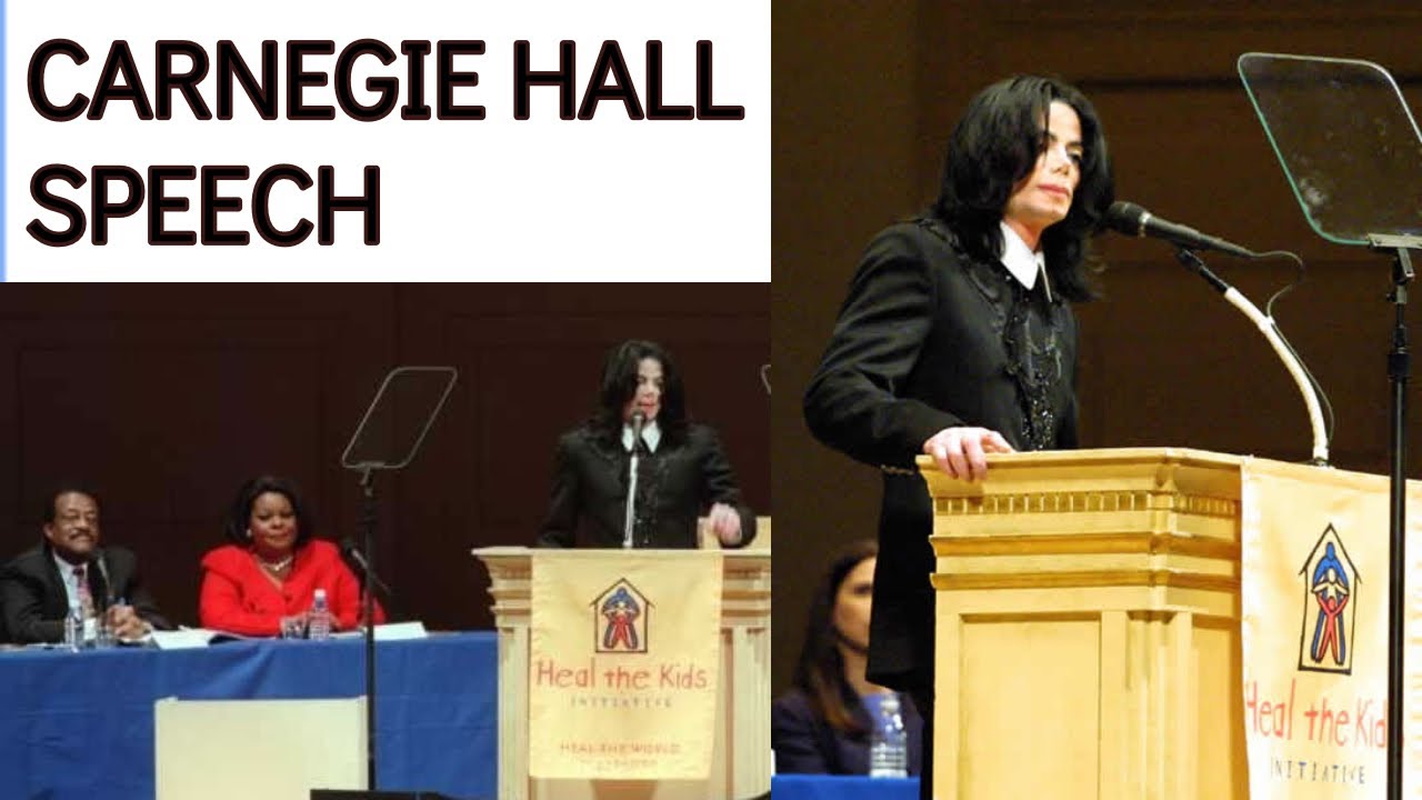 Michael Jackson - Carnegie Hall Speech For Heal The Kids 2001