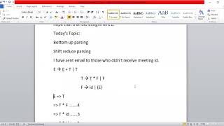 CC Intro to Bottom up Parsing Part 2