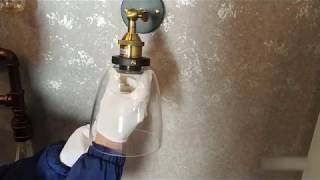 Lixada Vintage Glass Wall Sconces Rustic Country Wall Lamps Retro Mounted Wall