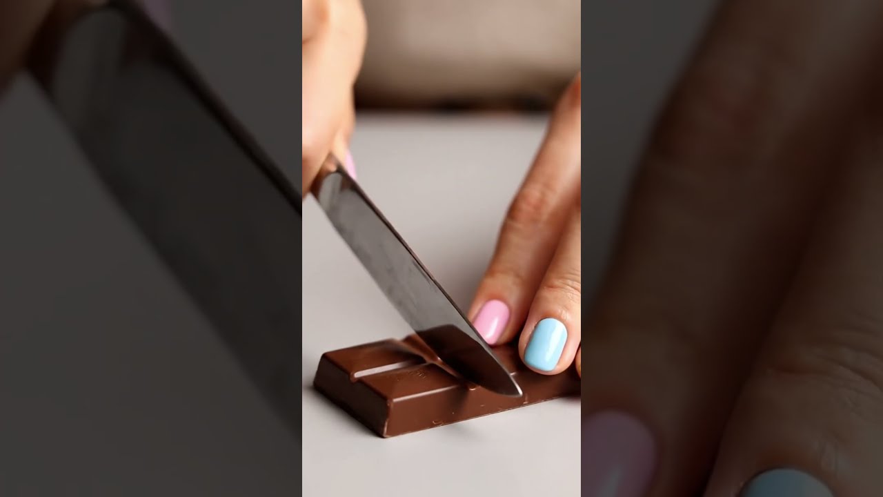 The Most SATISFYING Chocolate Bar Cut Ever ASMR Shorts