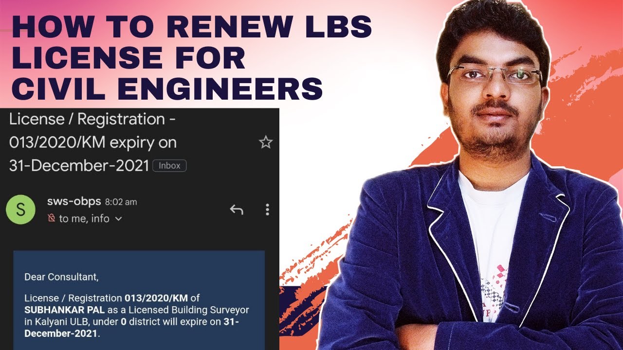 How to renew LBS license for civil engineers and architect YouTube