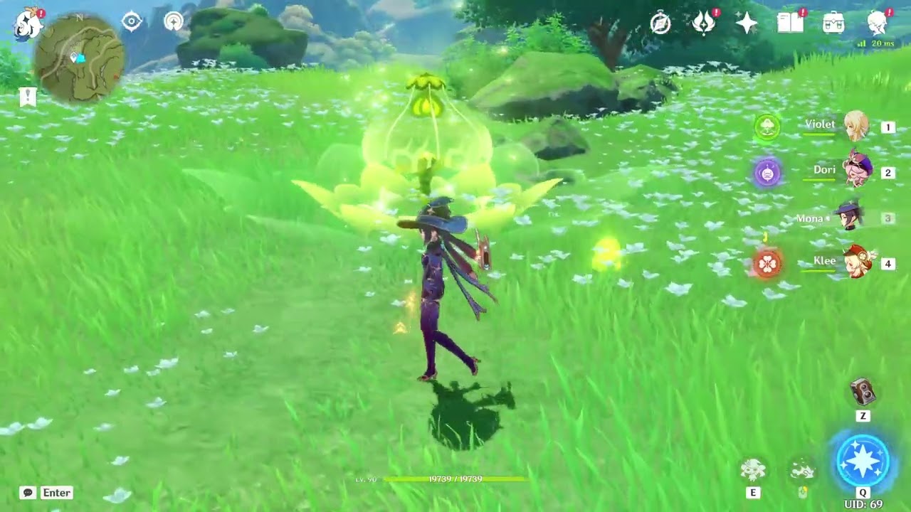 Dendro Traveller Burst + Hydro Effect.