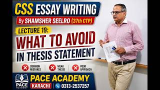 Lecture 19: What to Avoid in Thesis Statement