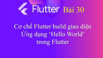 [Tự học Flutter - Bài 30] - Cơ chế Flutter xây dựng giao diện & Ứng dụng "Hello World" trong Flutter
