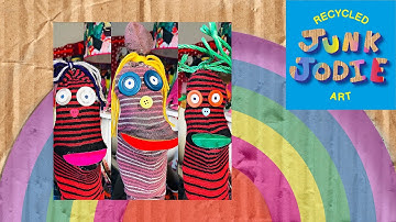 Junk Jodie Sock puppet TRAILER |  #recycledcraftideas #artforkids #recycledart #DIYART  #KS1 #mums