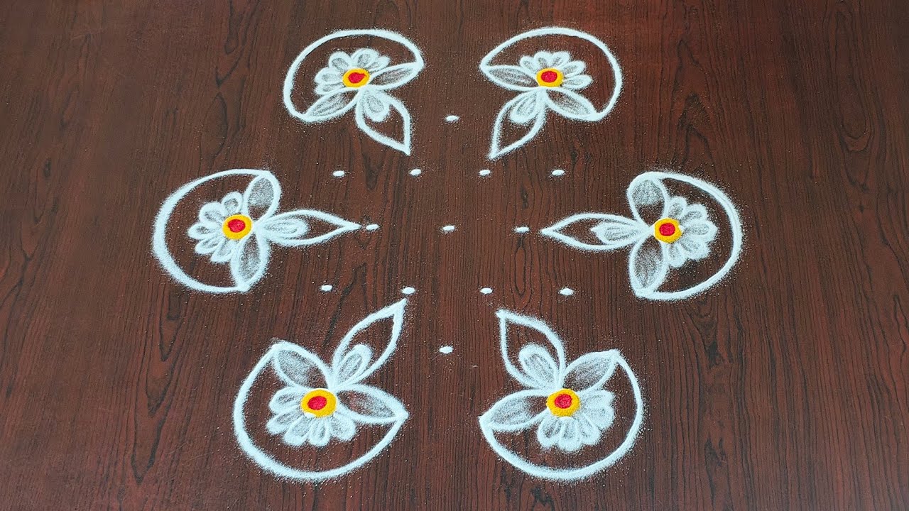 Karthikamsam muggulu🌹|karthika pournami rangoli|easy daily rangoli|pandaga muggulu#Rang kaa Rangoli