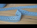 Красивое и простое ЛЕНТОЧНОЕ КРУЖЕВО вязание крючком КАЙМА мастер-класс  Crochet Tape Lace Tutorial