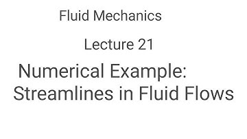 Streamlines: Numerical Example || Lecture 21|| Urdu