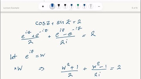 Solving cos z+sin z=2