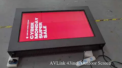 AVLink outdoor screen 43inch digital signage FHD 2500nits high brightness solution Customized