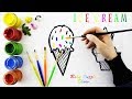 Super mixed drawings  fruits ice creams coloring pages for kids