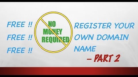 FREE !! How to register Domain Name (website name) - Part 2