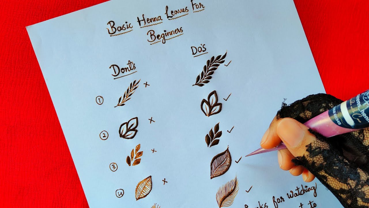 Mistakes Beginner Henna Artists do | Do's and Dont's In Mehndi Designs | Learn Basic Henna Leaves