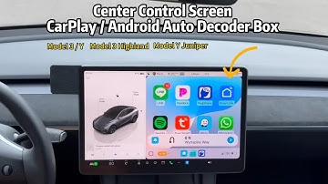 NEW TESLA Center Control Screen CarPlay/Android Auto Decoder Box#tesla #modely