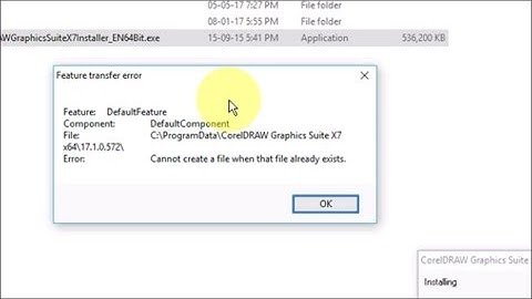 How to Fix CorelDraw X7 Installation Error "Feature Transfer error"