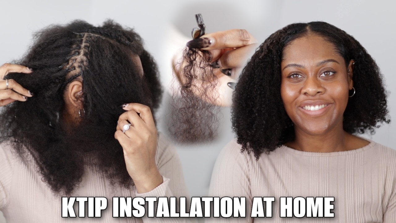 INSTALLING CURLY K-TIP EXTENSIONS AT HOME ON NATURAL HAIR Ft Curls Queen