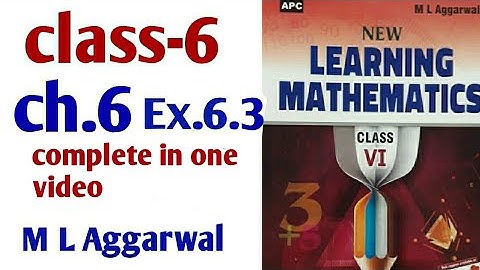 M L Aggarwal 6 class chapter 6 understanding elementary shapes exercise 6.3