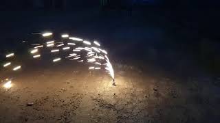 Odpalovanie pyrotechniky- fontána dračí dech