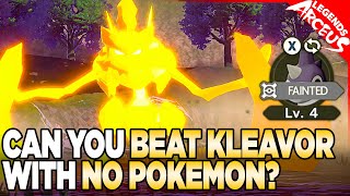 Can You Beat Kleavor with NO POKEMON or Real-Time Action? - Pokemon Legends Arceus